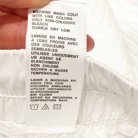 Standard James Perse White Ankle Cropped Seersucker 100% Cotton size 3 Large - Picture 10 of 10